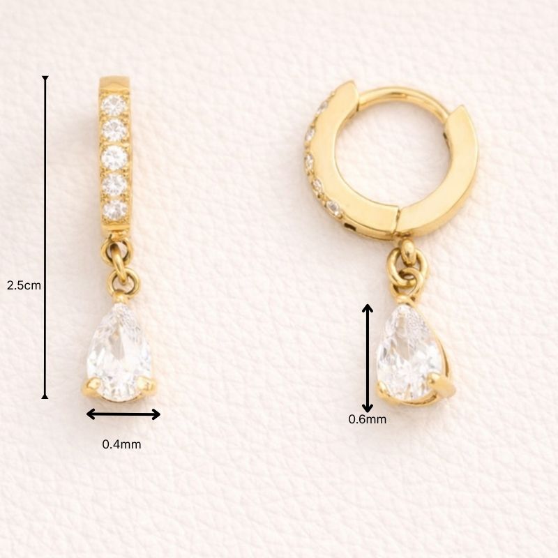 Cowgirl Teardrop Huggie Earrings