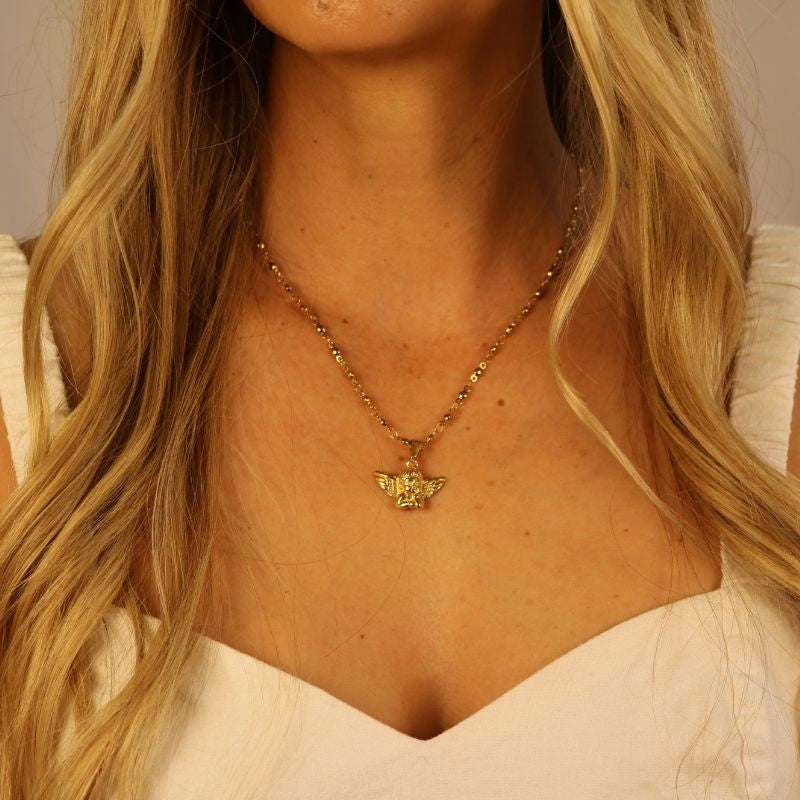The Motel Angel Charm Necklace