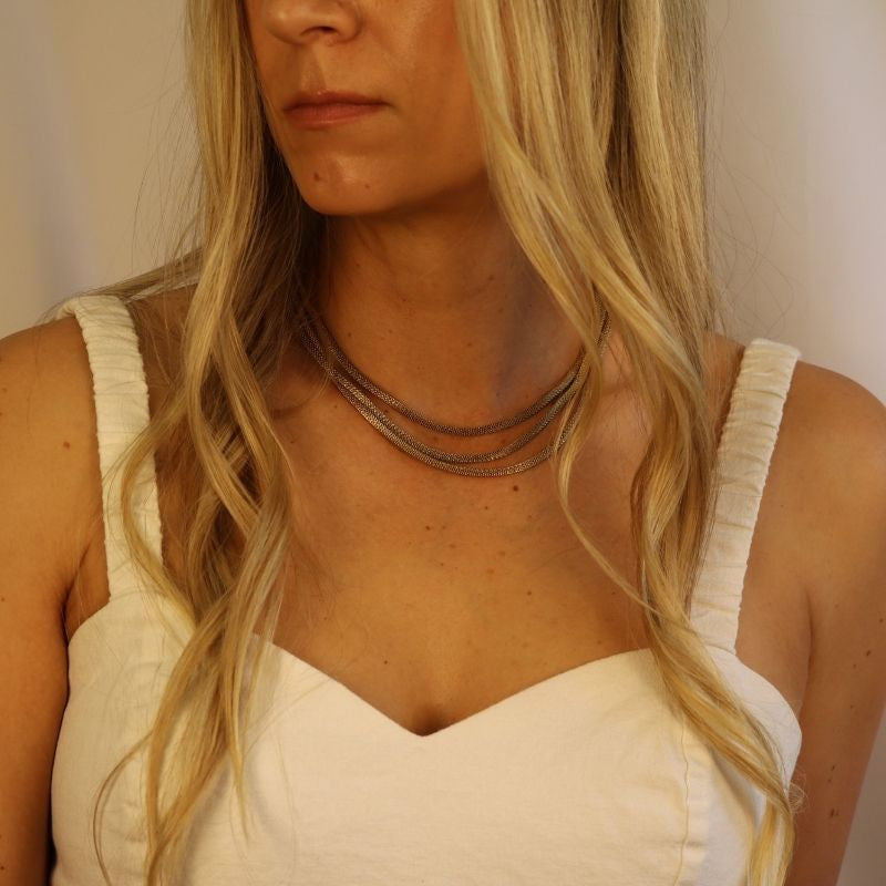Sidewinder Mesh Chain Necklace