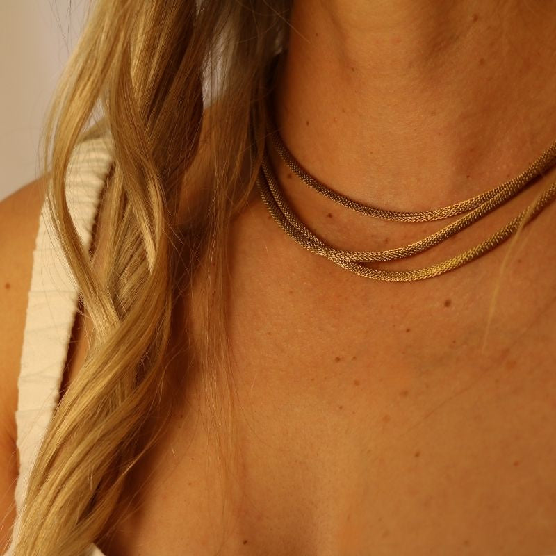Sidewinder Mesh Chain Necklace