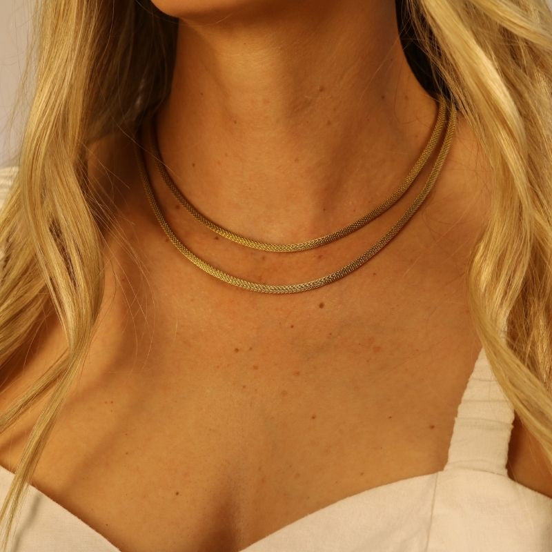 Sidewinder Mesh Chain Necklace