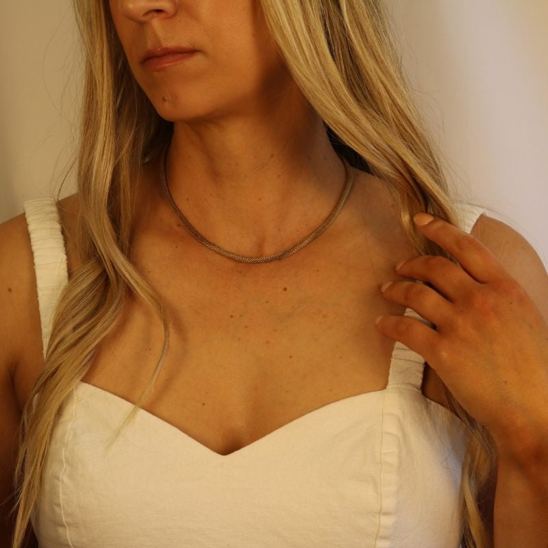 Sidewinder Mesh Chain Necklace