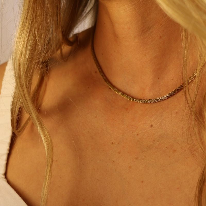Sidewinder Mesh Chain Necklace