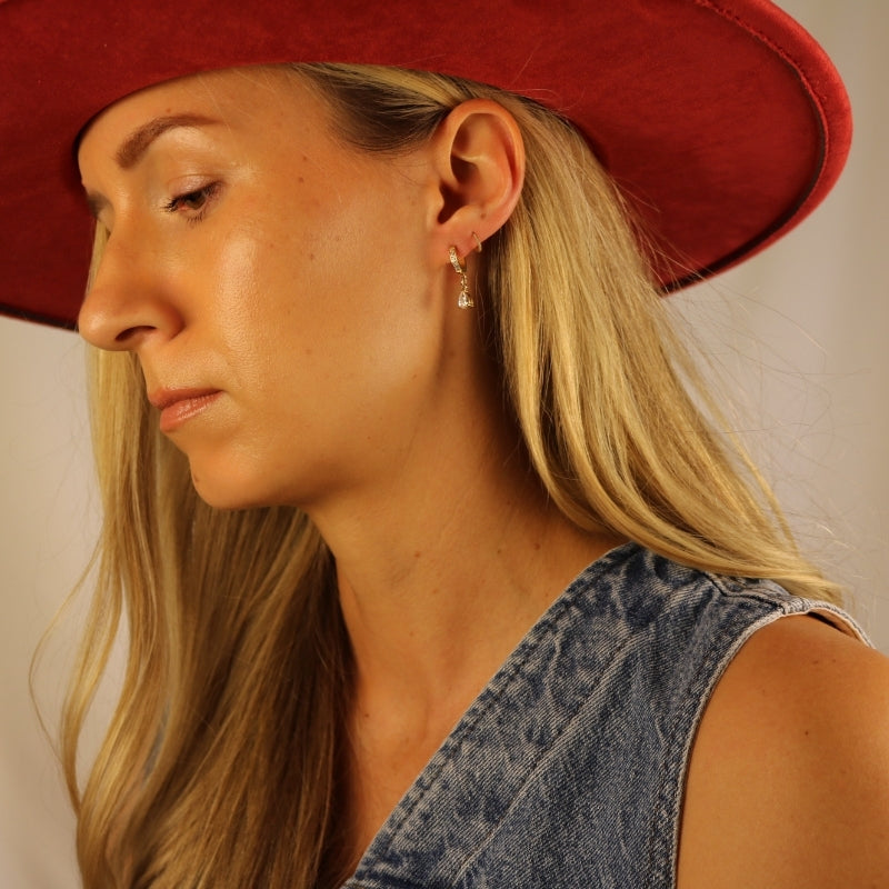 Cowgirl Teardrop Huggie Earrings