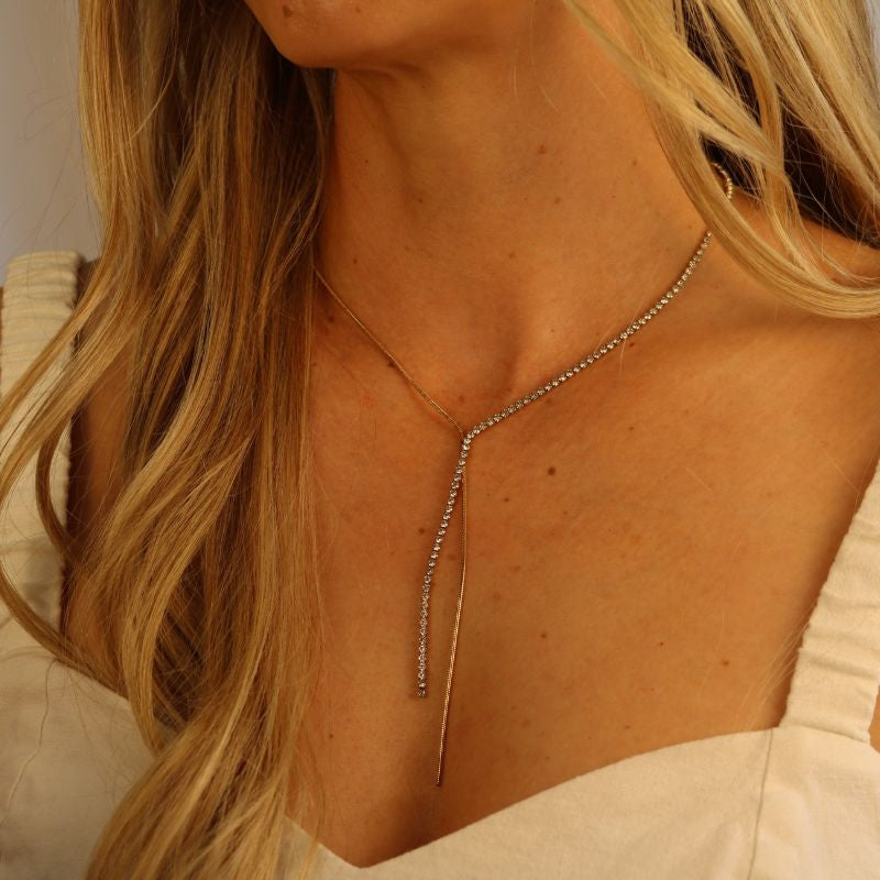Vegas Whisper Lariat Necklace