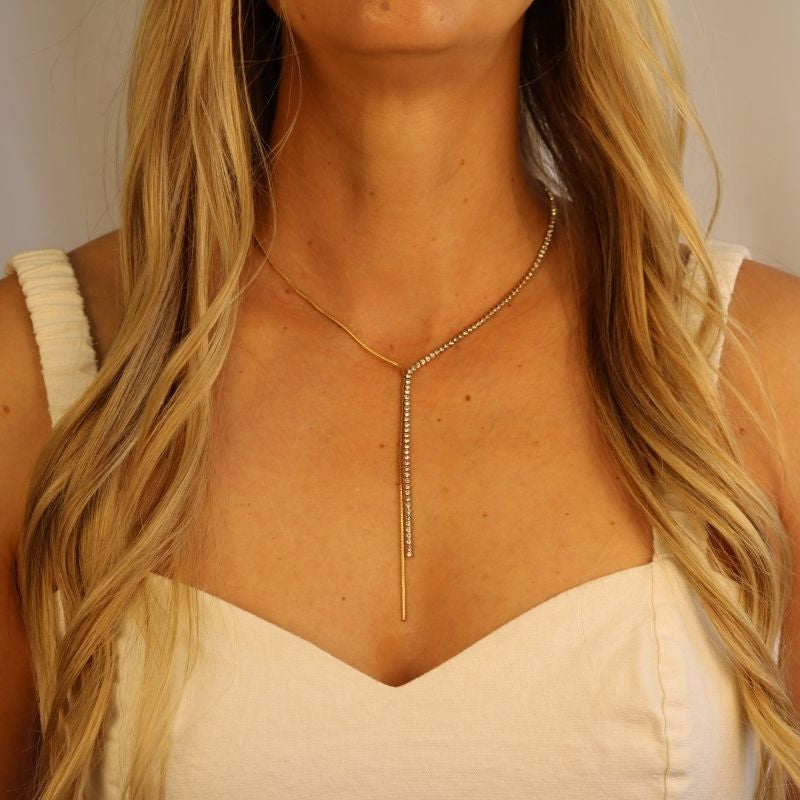 Vegas Whisper Lariat Necklace
