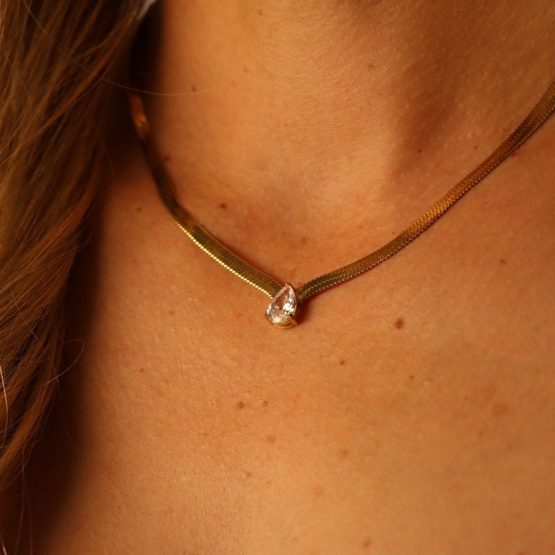 Disco Teardrop Necklace