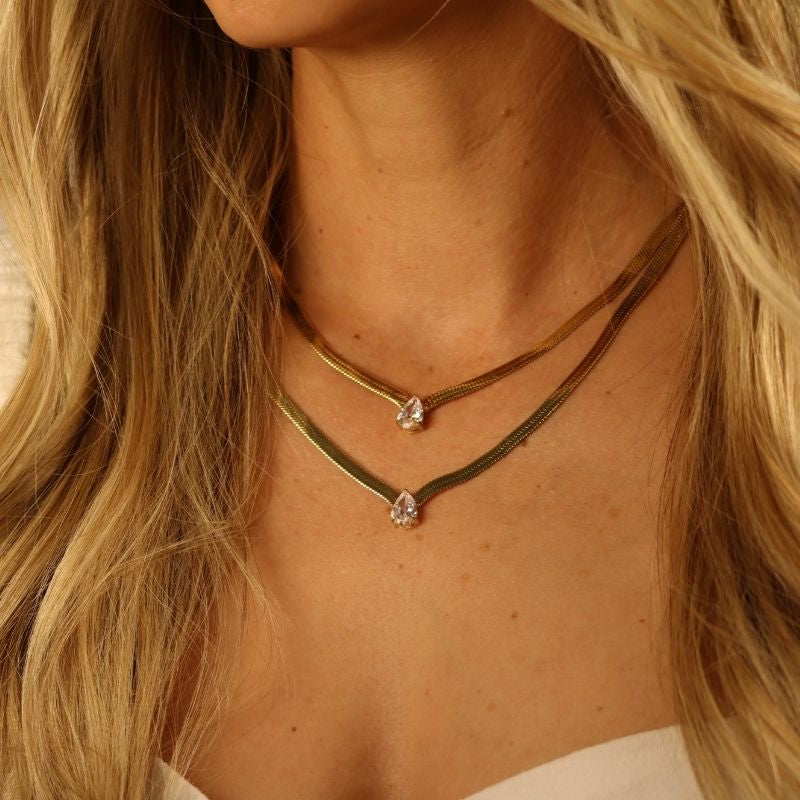 Disco Teardrop Necklace