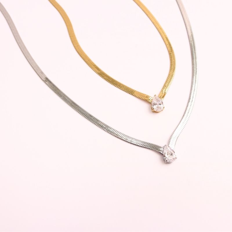 Disco Teardrop Necklace