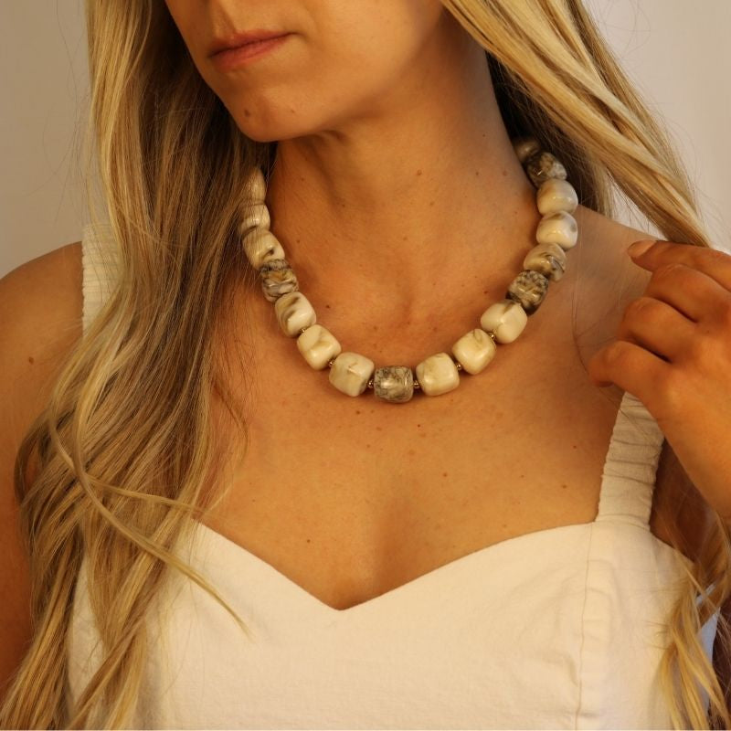 Sunwashed Stone Necklace