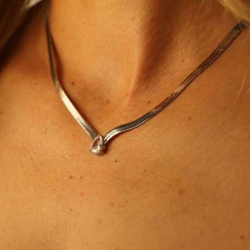 Disco Teardrop Necklace