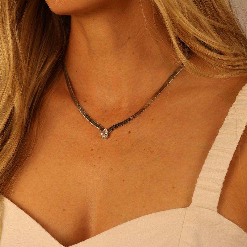Disco Teardrop Necklace
