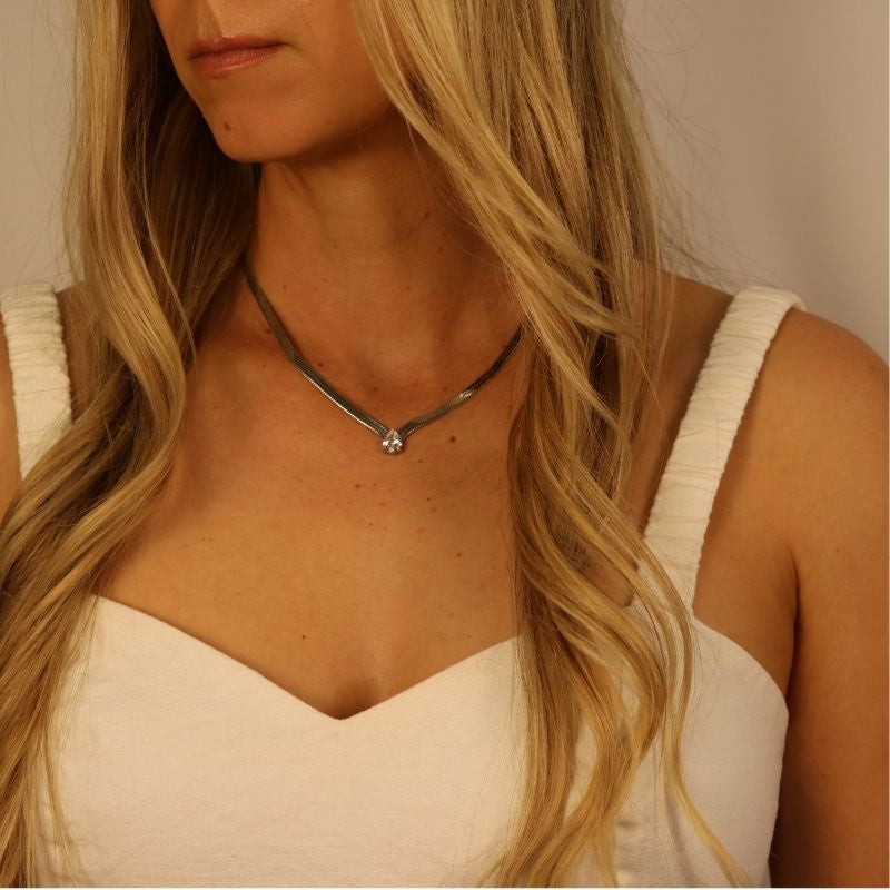 Disco Teardrop Necklace